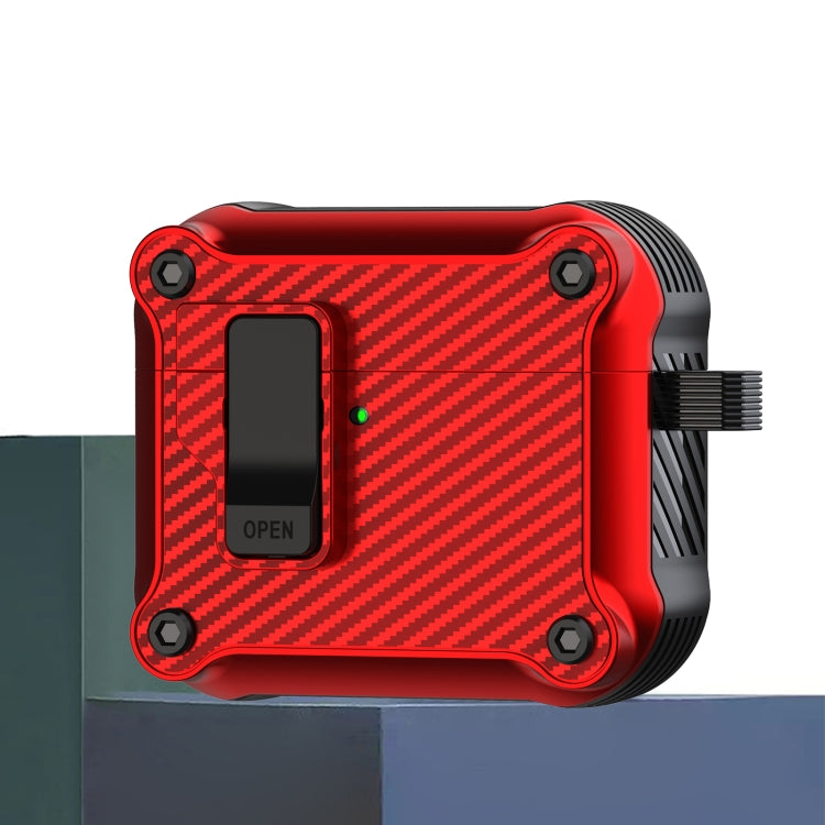 磁吸自動開關 碳纖維紋耳機保護套