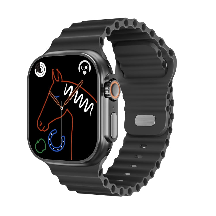 WS-E9 Ultra 2.2英寸IP67防水洋硅膠錶帶智能手錶 支持心率 / NFC