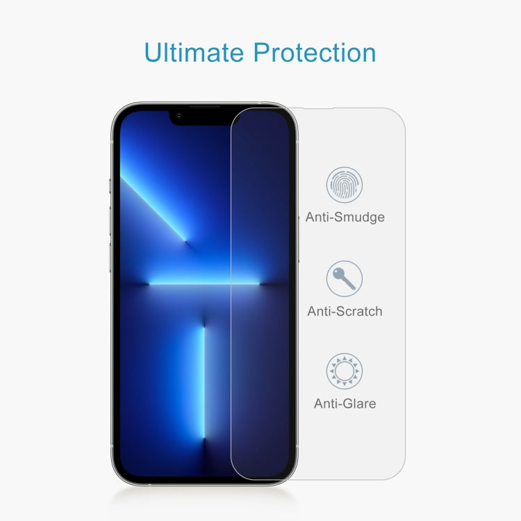 0.26mm 9H 2.5D 高鋁半屏鋼化玻璃保護膜, For iPhone 16e / 13 / 13 Pro, For iPhone 15 Plus / 15 Pro Max, For iPhone 15 / 15 Pro, For iPhone 14 Plus, For iPhone 14 Pro, For iPhone 14 Pro Max, For iPhone 13 mini, For iPhone 12 Pro Max, For iPhone 11 Pro / XS / X