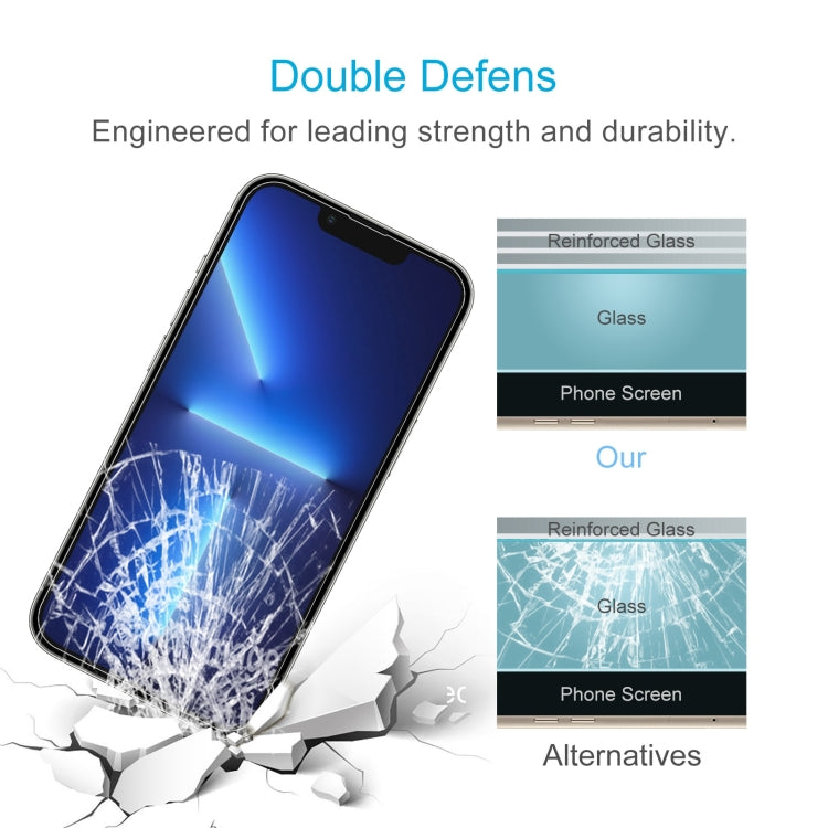 0.26mm 9H 2.5D 高鋁半屏鋼化玻璃保護膜, For iPhone 16e / 13 / 13 Pro, For iPhone 15 Plus / 15 Pro Max, For iPhone 15 / 15 Pro, For iPhone 14 Plus, For iPhone 14 Pro, For iPhone 14 Pro Max, For iPhone 13 mini, For iPhone 12 Pro Max, For iPhone 11 Pro / XS / X