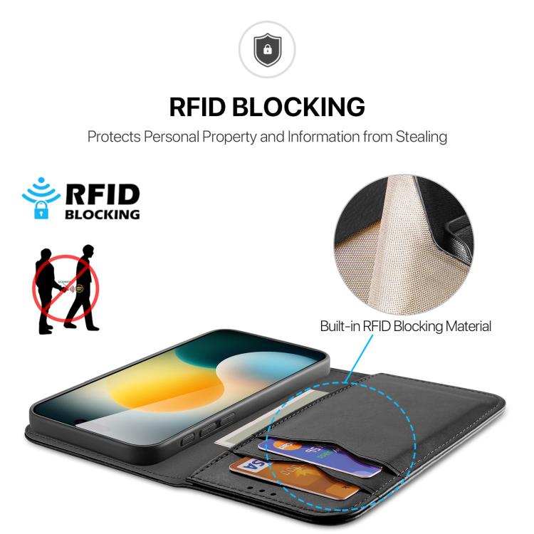 DUX DUCIS Hivo系列 牛皮+PU+TPU翻蓋手機皮套, For iPhone 17 Pro Max, For iPhone 17 Pro, For iPhone 17, For iPhone Air