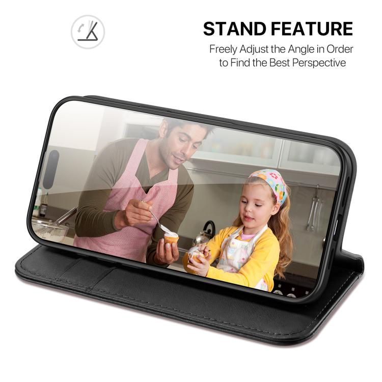 DUX DUCIS Hivo系列 牛皮+PU+TPU翻蓋手機皮套, For iPhone 17 Pro Max, For iPhone 17 Pro, For iPhone 17, For iPhone Air