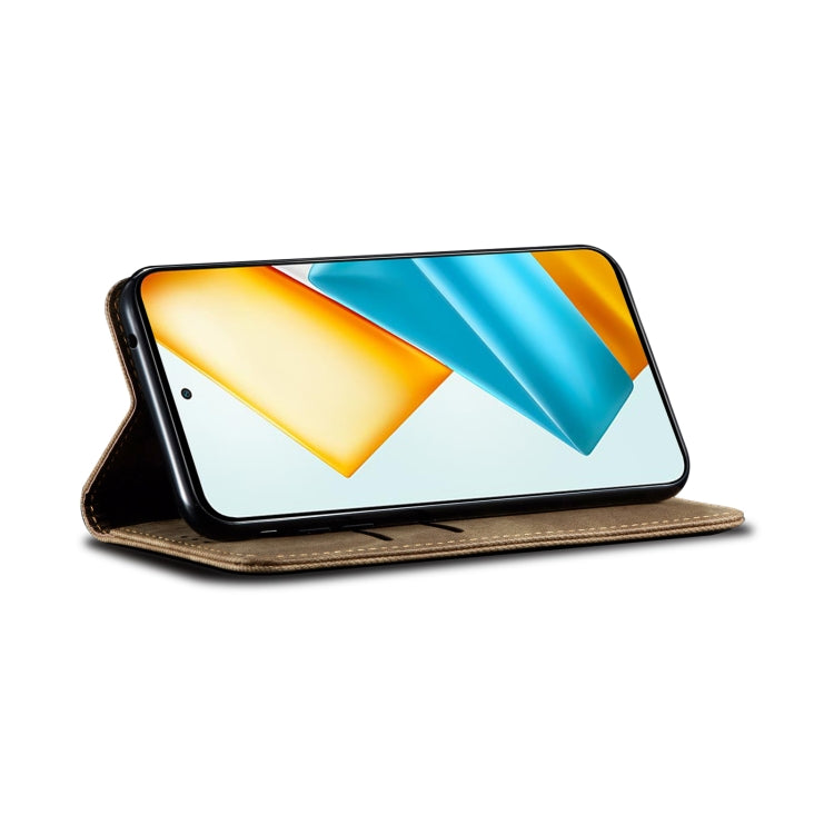 牛仔紋休閑款手機皮套