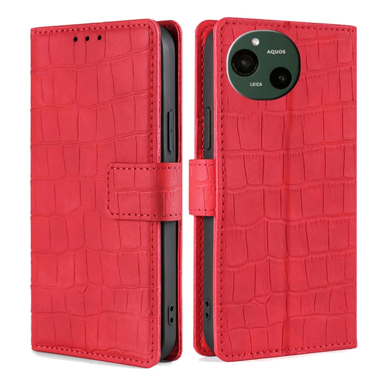 膚感鱷魚紋搭扣手機皮套