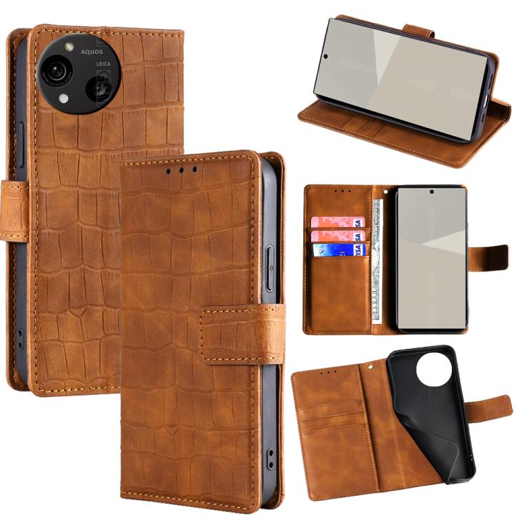 膚感鱷魚紋搭扣手機皮套