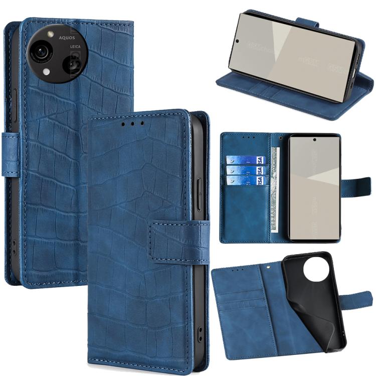 膚感鱷魚紋搭扣手機皮套