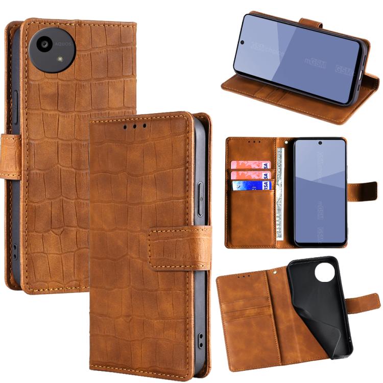 膚感鱷魚紋搭扣手機皮套