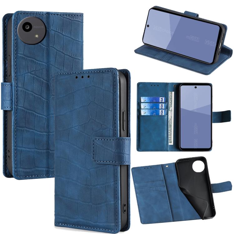 膚感鱷魚紋搭扣手機皮套