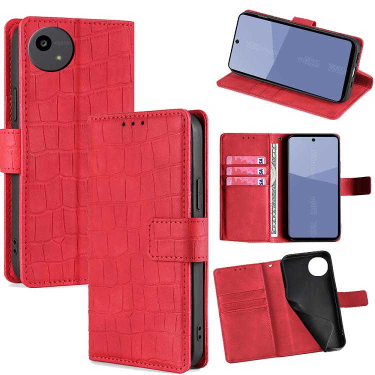 膚感鱷魚紋搭扣手機皮套