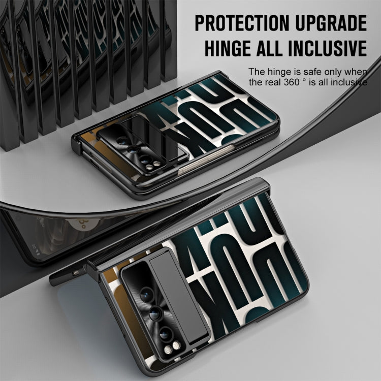 潮牌系列殼膜一體電鍍摺疊手機殼