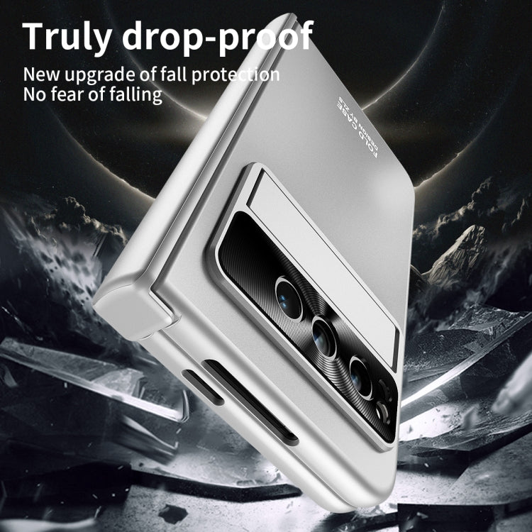 尊享系列殼膜一體電鍍摺疊全包手機殼帶筆槽&鉸鏈