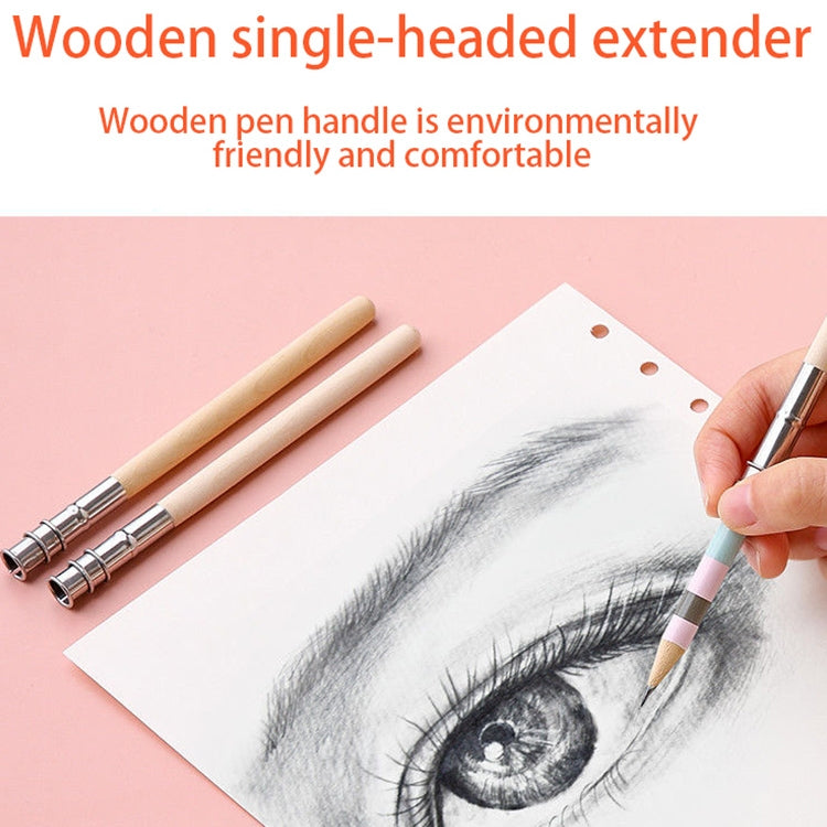 可調節木製雙頭鉛筆延長器加長筆桿