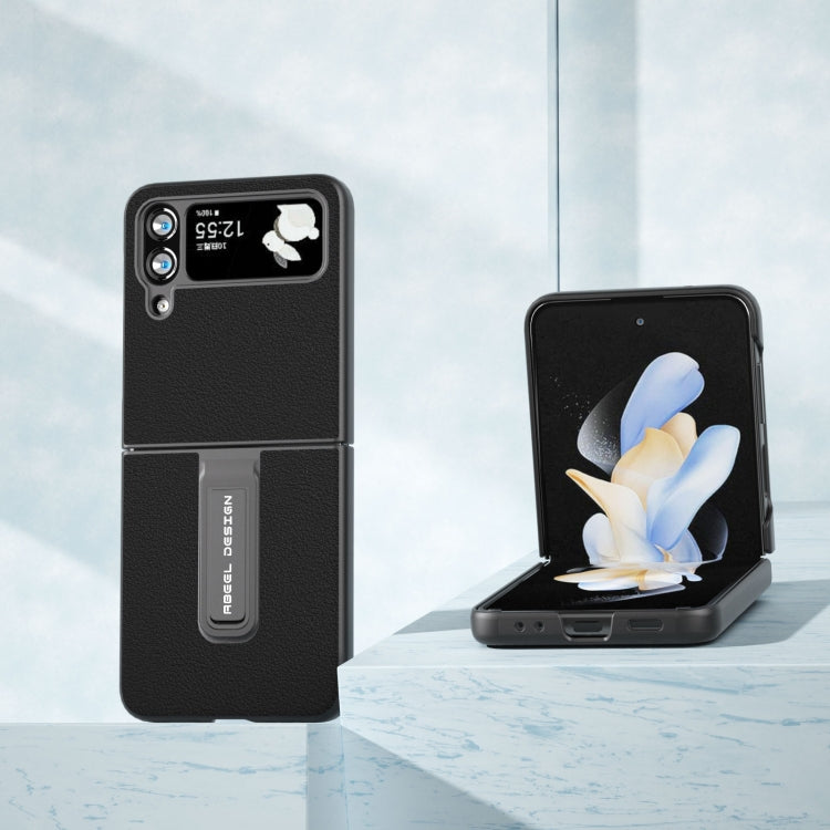 ABEEL真皮海浪黑邊手機殼帶支架