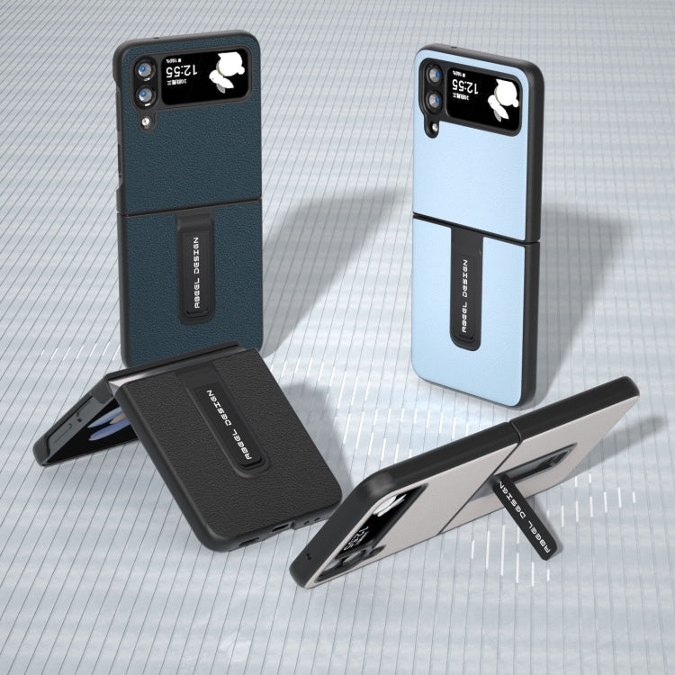 ABEEL真皮海浪黑邊手機殼帶支架