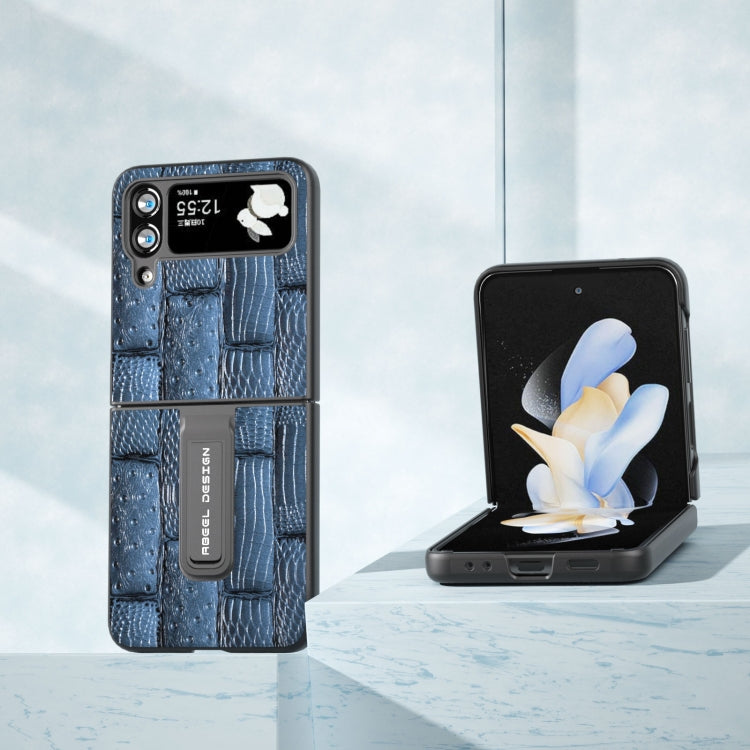 ABEEL 麻將紋真皮手機殼帶支架