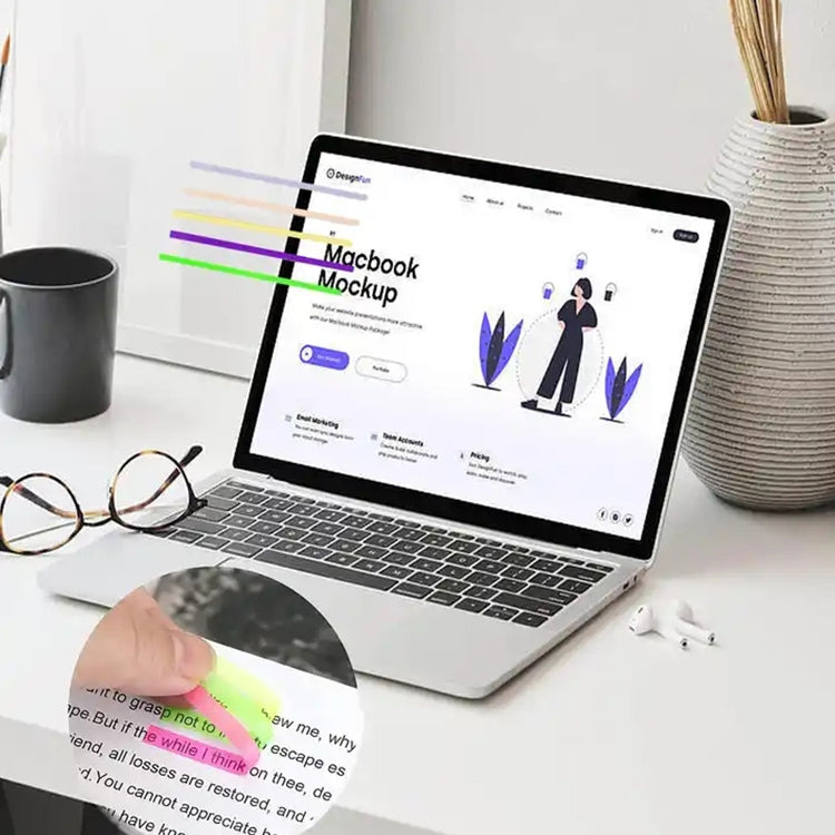 透明長條彩色熒光防水便利貼長條索引貼