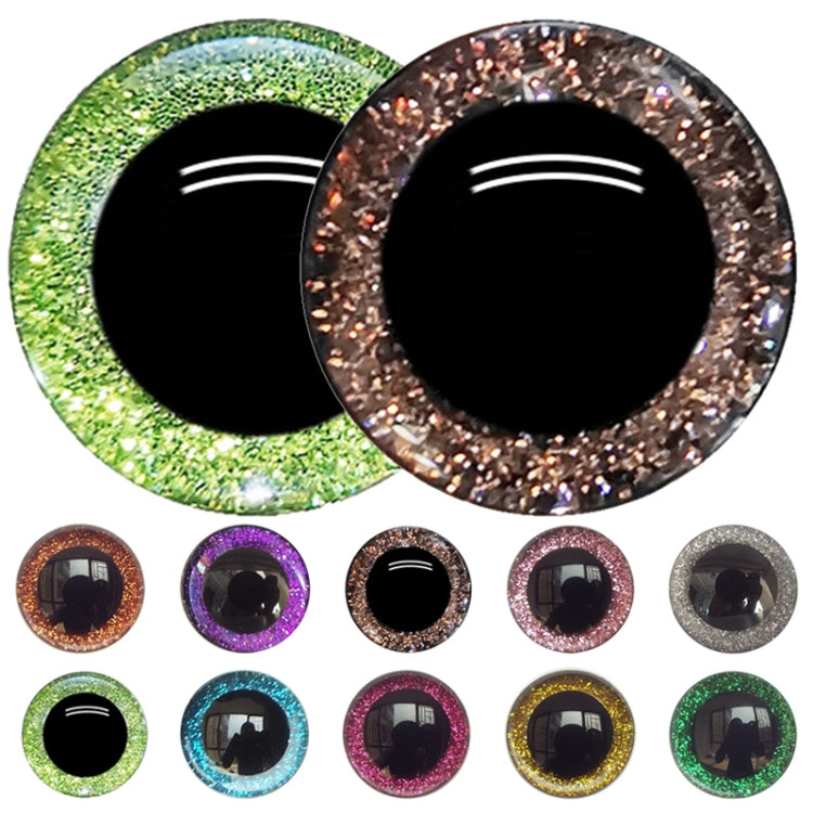 100個裝 樹脂立體動物仿真眼塑料毛絨玩具配件，尺寸:9mm（顏色隨機發貨）