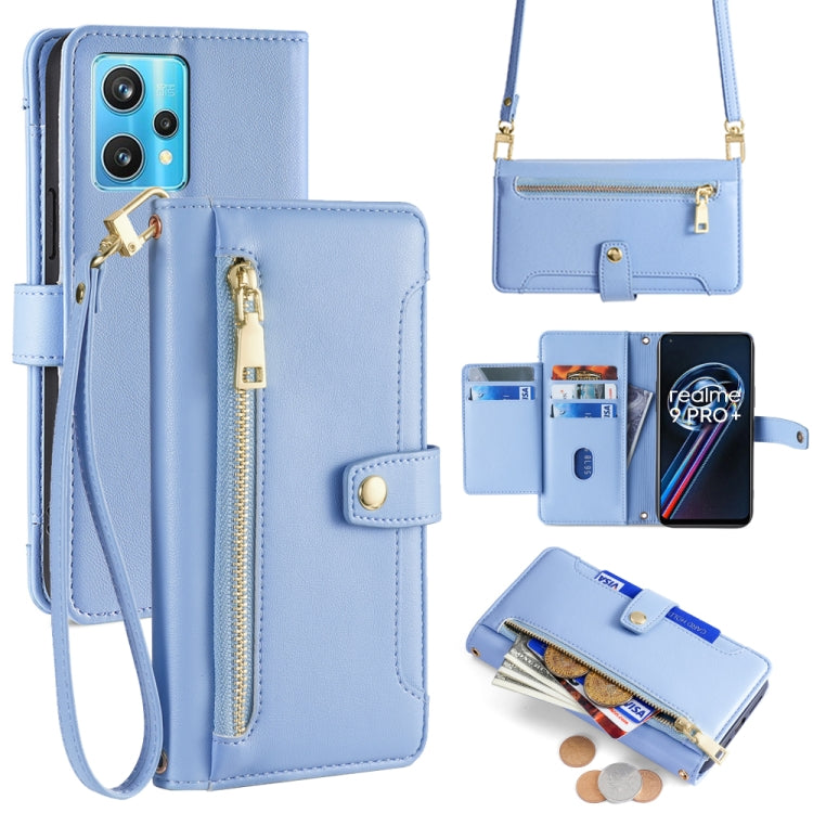 拉鏈錢夾綿羊紋多功能手機皮套 含長肩帶繩+短腕帶繩, For Realme 10 Pro+ 5G, For Realme 10 4G, For Realme C33 4G, For Realme C30 4G / Narzo 50i Prime, For Realme C31, For Realme GT Neo 3, For Realme 9 Pro+, For Realme C35