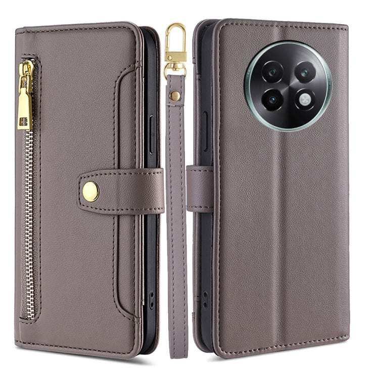 拉鏈錢夾綿羊紋多功能手機皮套 含長肩帶繩+短腕帶繩, For Realme C75 4G / 14x 5G Global, For Realme 13 Pro 5G, For Realme C61 4G, For Realme GT Neo6 SE, For Realme 12 5G, For Realme 12+ 5G, For Realme 12 Pro 5G, For Realme GT5 Pro 5G