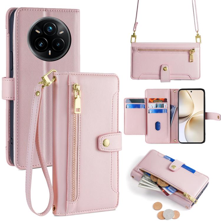 拉鏈錢夾綿羊紋多功能手機皮套 含長肩帶繩+短腕帶繩, For Realme C85 5G, For Realme 15T 5G Global, For Realme C71 4G, For Realme GT 7 5G Global, For Realme 14 5G Global, For Realme P3 Ultra 5G, For Realme 14 Pro+ 5G, For Realme 14 Pro 5G Global