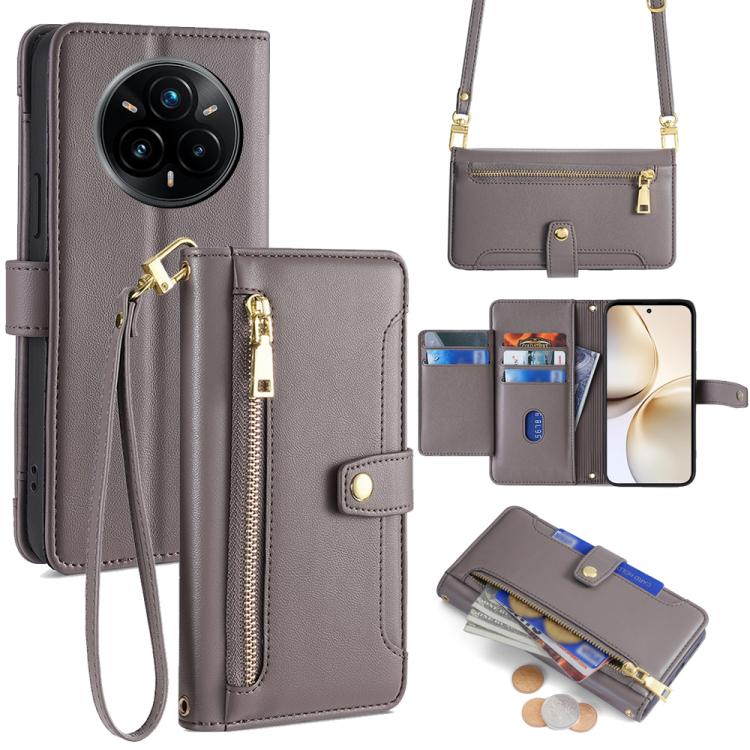 拉鏈錢夾綿羊紋多功能手機皮套 含長肩帶繩+短腕帶繩, For Realme C85 5G, For Realme 15T 5G Global, For Realme C71 4G, For Realme GT 7 5G Global, For Realme 14 5G Global, For Realme P3 Ultra 5G, For Realme 14 Pro+ 5G, For Realme 14 Pro 5G Global