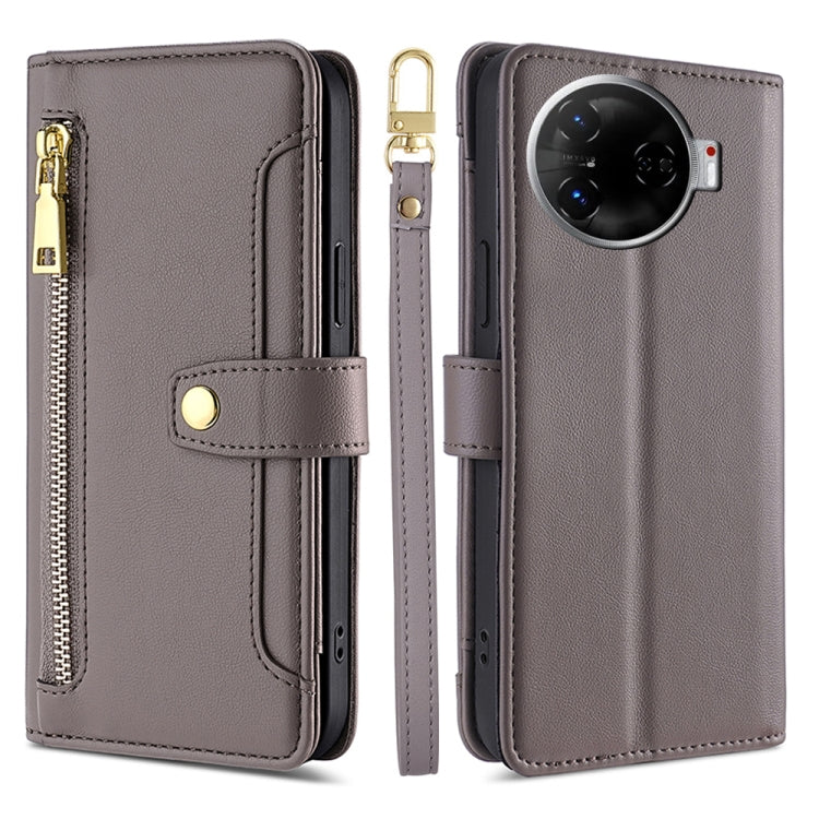 拉鏈錢夾綿羊紋多功能手機皮套 含長肩帶繩+短腕帶繩, For Tecno Spark 30 4G, For Tecno Pova 6 Neo 5G, For Tecno Camon 30 Premier 5G, For Tecno Camon 30 Pro 5G, For Tecno Camon 30, For Tecno Pova 5 Pro, For Tecno Pova Neo 3, For Tecno Camon 20 Premier 5G