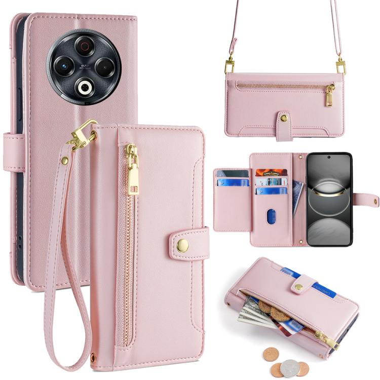 拉鏈錢夾綿羊紋多功能手機皮套 含長肩帶繩+短腕帶繩, For Tecno Spark 30 4G, For Tecno Pova 6 Neo 5G, For Tecno Camon 30 Premier 5G, For Tecno Camon 30 Pro 5G, For Tecno Camon 30, For Tecno Pova 5 Pro, For Tecno Pova Neo 3, For Tecno Camon 20 Premier 5G