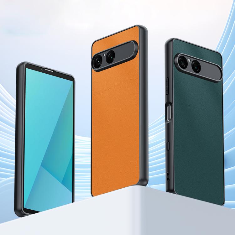 超薄素皮紋皮套手機殼