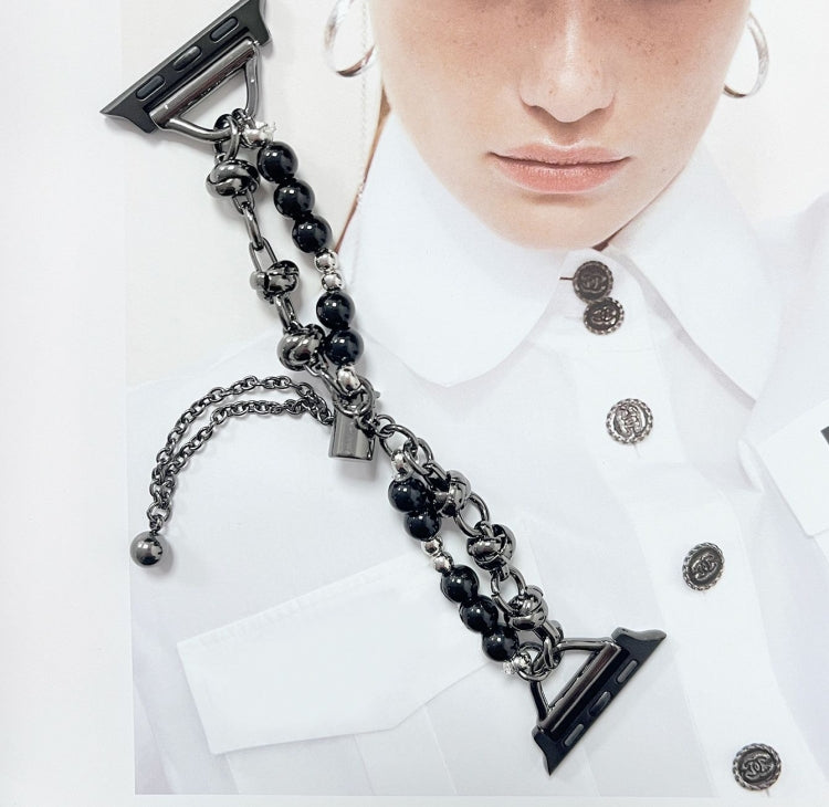 小香風珍珠手鏈錶帶