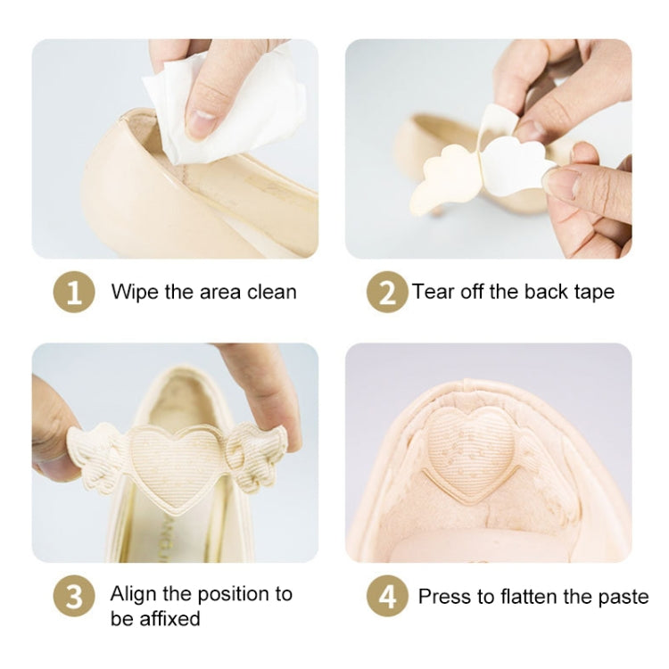 10個一賣 隱形防磨蝴蝶型高跟鞋貼加厚海綿後跟貼，顏色隨機發貨