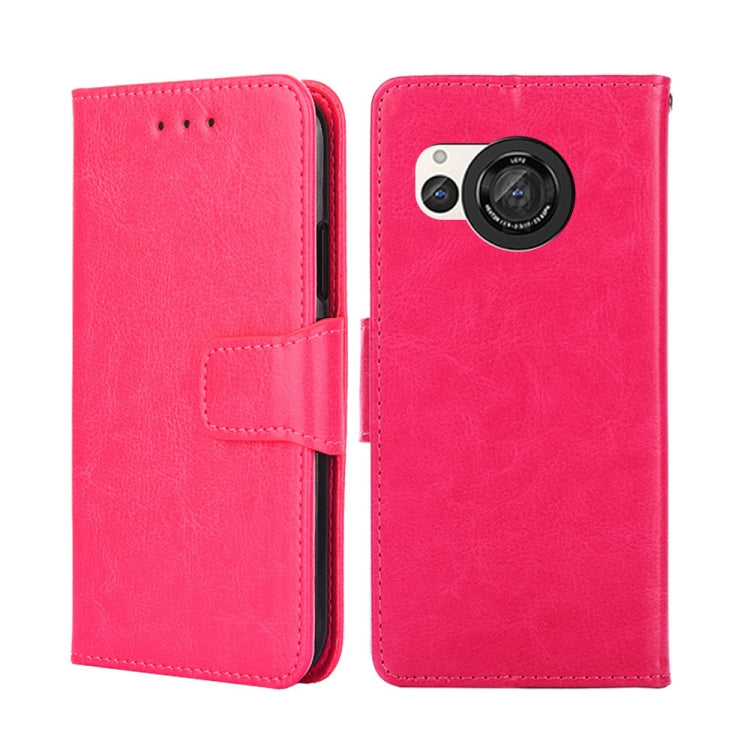 水晶紋手機皮套, For Sharp Aquos R8 Pro SH-51D, For Sharp Aquos R8 SH-52D, For Sharp Aqous Wish 3