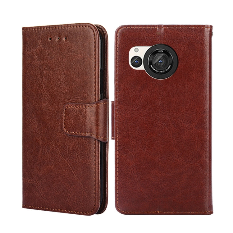 水晶紋手機皮套, For Sharp Aquos R8 Pro SH-51D, For Sharp Aquos R8 SH-52D, For Sharp Aqous Wish 3