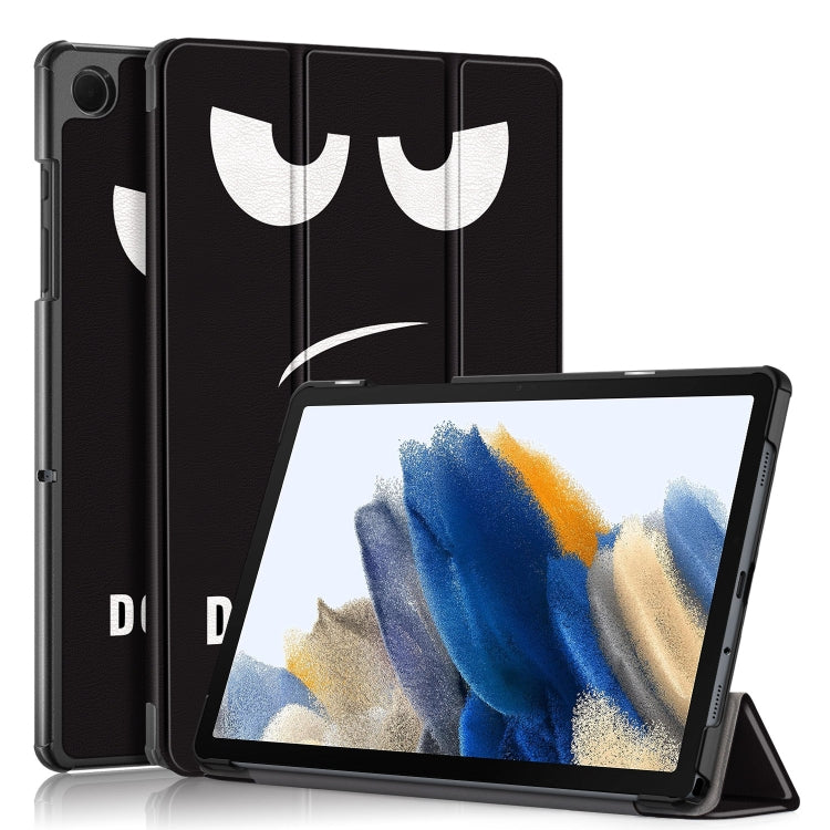 卡斯特紋彩繪三折支架智能休眠平板皮套, For Samsung Galaxy Tab A9 2023, For Samsung Galaxy Tab S9+
