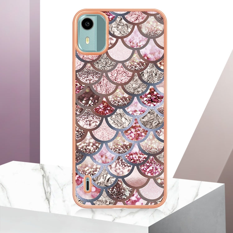 電鍍A款邊框IMD圖案TPU防摔手機殼