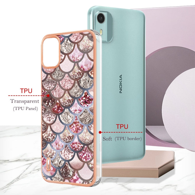 電鍍A款邊框IMD圖案TPU防摔手機殼