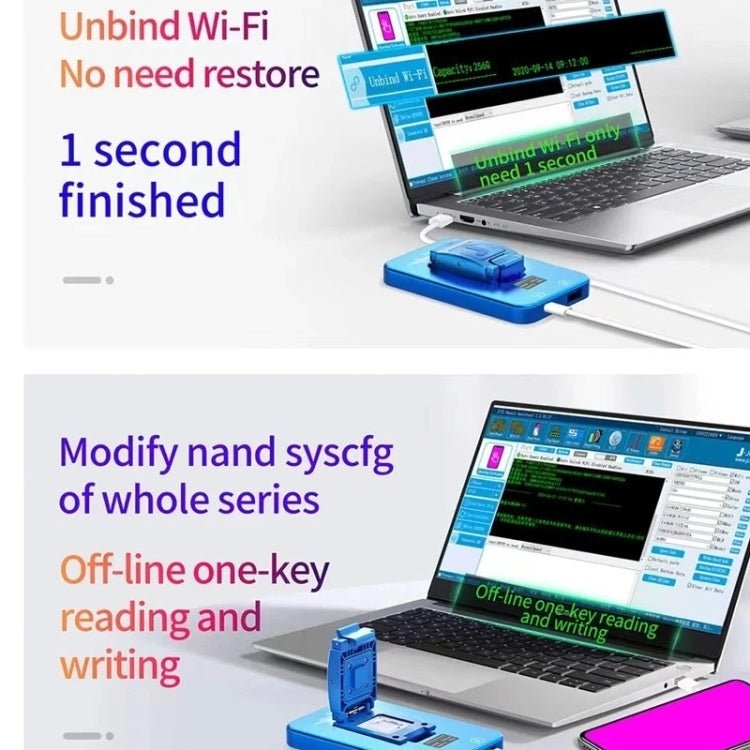 JCID P13 Nand讀寫程序員DFU紫色屏幕工具適用於iPhone 6-13 Pro Max