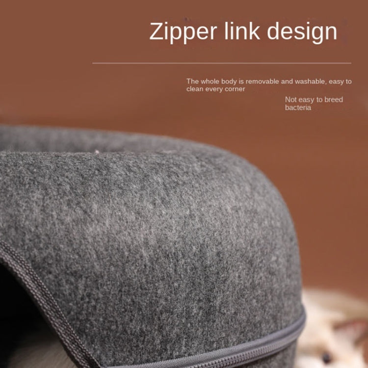 圓形羊毛毛氈貓砂隧道貓窩