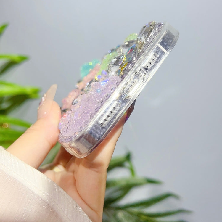 冰晶蝴蝶結滿鑽TPU手機保護殼