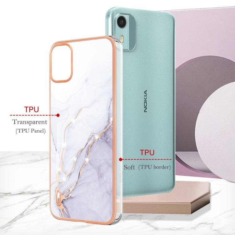 IMD電鍍大理石邊框B款TPU手機殼