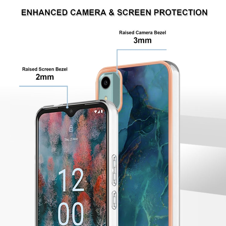 IMD電鍍大理石邊框C款TPU手機殼