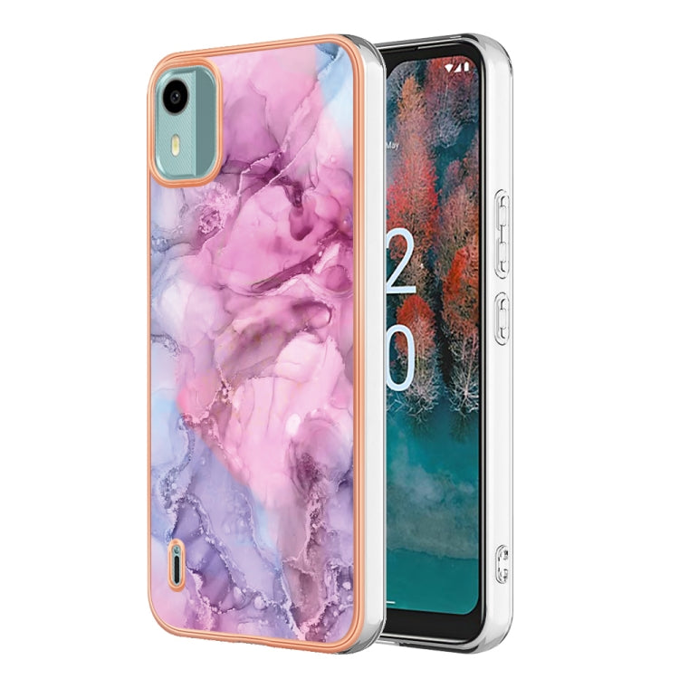 IMD電鍍大理石邊框C款TPU手機殼