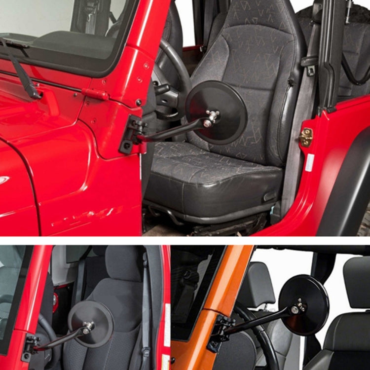 SF-JP-002 一對賣 適用於吉普 牧馬人改裝A柱圓形后視鏡 倒車鏡