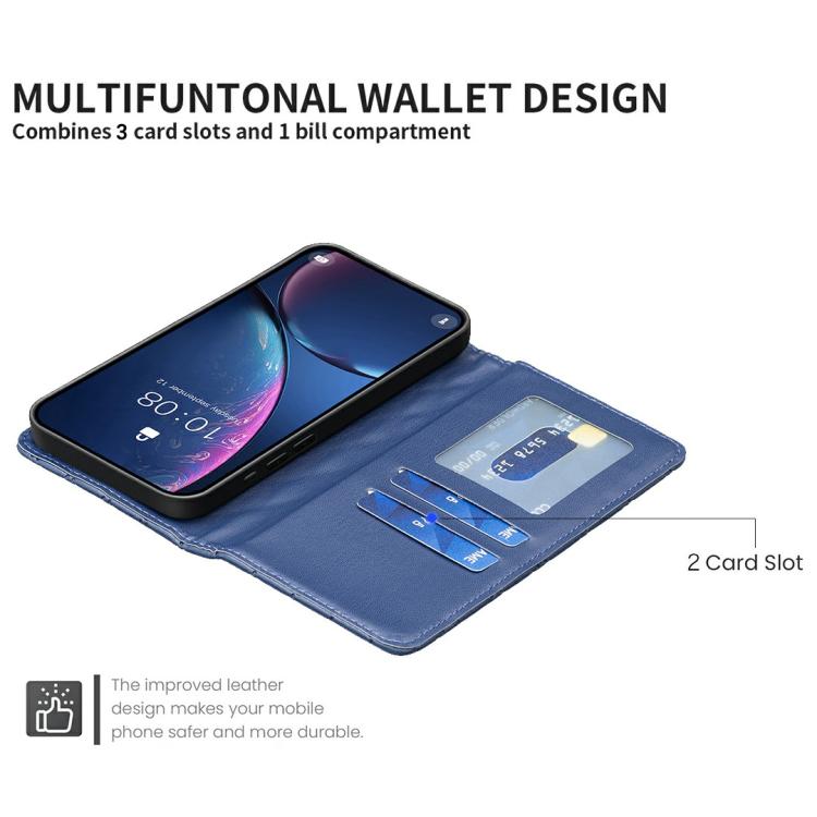 BF16款菱形格暗磁翻蓋手機皮套