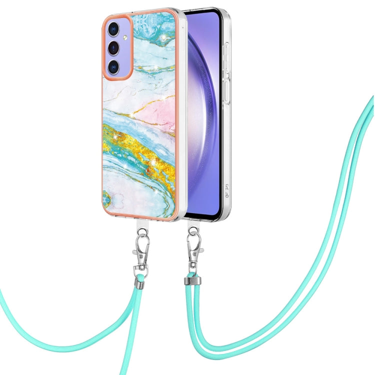 IMD電鍍大理石邊框B款TPU手機殼帶掛繩, For Samsung Galaxy A15 5G, For Samsung Galaxy A55, For Samsung Galaxy A35, For Samsung Galaxy S24 Ultra 5G, For Samsung Galaxy S24+ 5G, For Samsung Galaxy S24 5G, For Samsung Galaxy A05, For Samsung Galaxy A05s