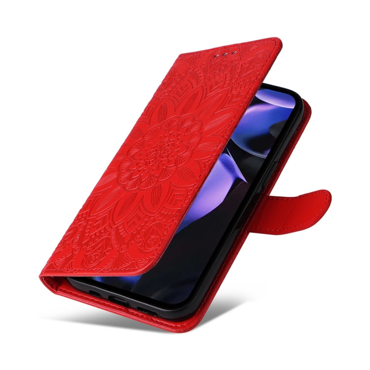 壓花向陽花手機皮套