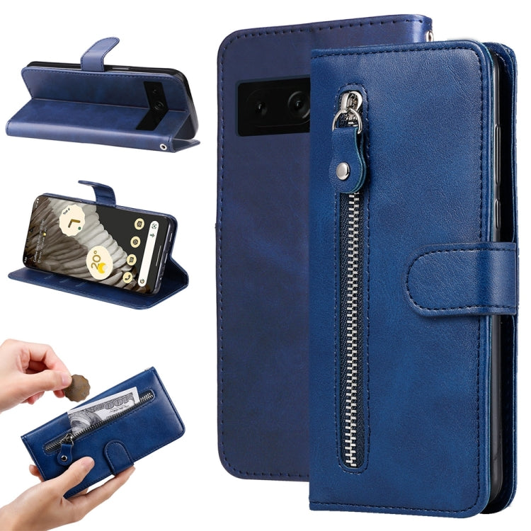 時尚小牛紋拉鏈手機皮套, For Google Pixel 10a, For Google Pixel 9a, For Google Pixel 9 Pro, For Google Pixel 9, For Google Pixel 8a, For Google Pixel 8 Pro, For Google Pixel 8, For Google Pixel 7a, For Google Pixel 7 Pro