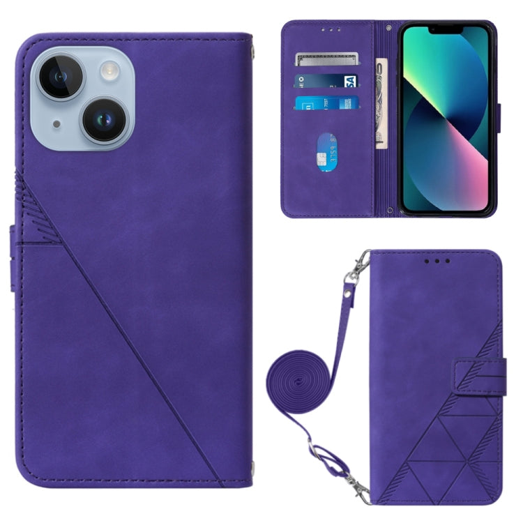 斜挎長掛繩立體壓紋手機皮套