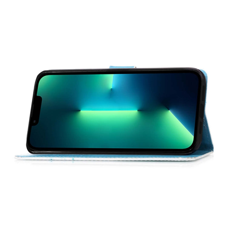 彩繪平紋圖案左右開手機皮套