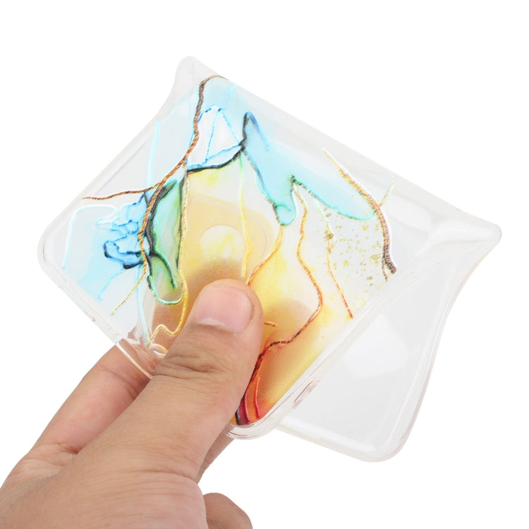 鏤空大理石直邊精孔TPU保護殼