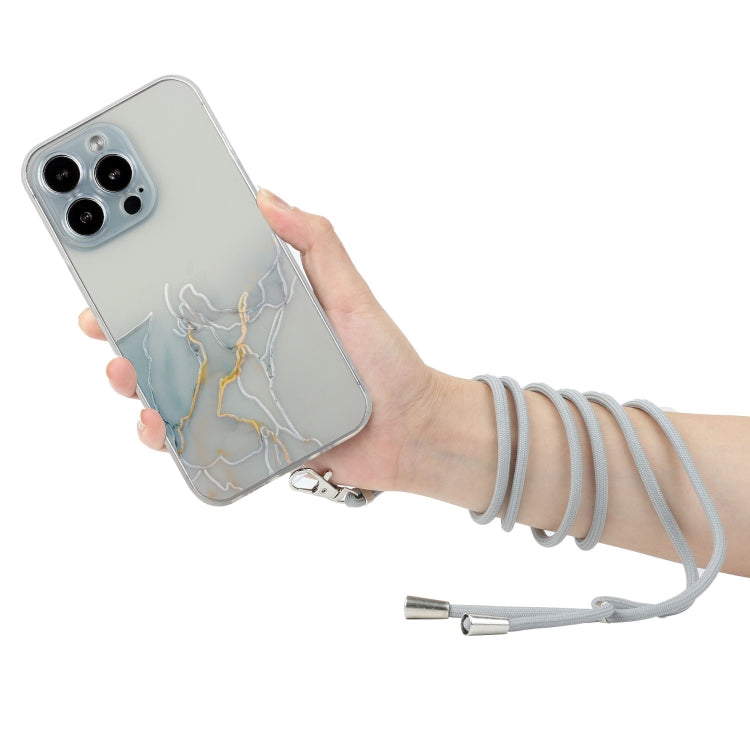 鏤空大理石TPU防摔殼帶繩子